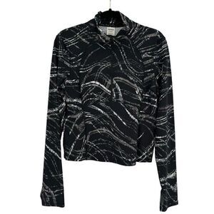 Victoria's Secret PINK Active Ultimate Half-Zip Reflective Marble Jacket Large